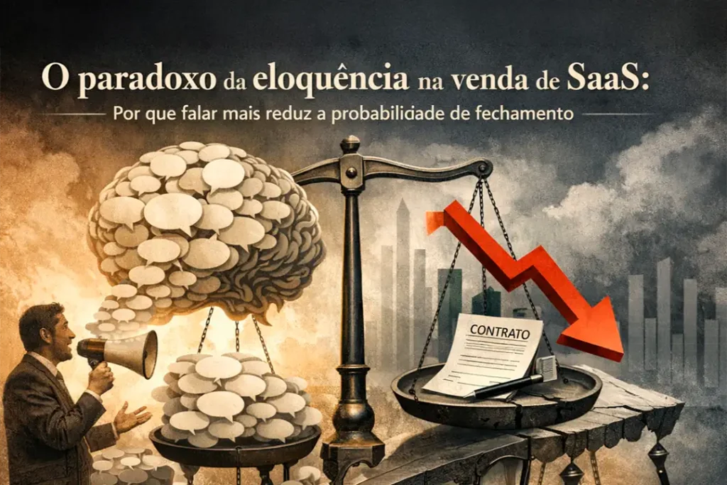 O paradoxo da eloquência na venda de SaaS: por que falar mais reduz a probabilidade de fechamento